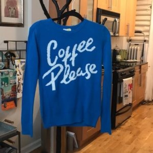 KLING Coffee Please Blue Long-Sleeved Sweater - Picture 4 of 5